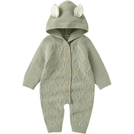 QWZNDZGR Infant Baby Girl Boy Fall Winter Knit Romper Onesie Footed Romper Ruffle Jumpsuit Waffle Cotton Button Jumpsuit
QWZNDZGR Infant Baby Girl Boy Fall Winter Knit Romper Onesie Footed Romper Ruffle Jumpsuit Waffle Cotton Button Jumpsuit
