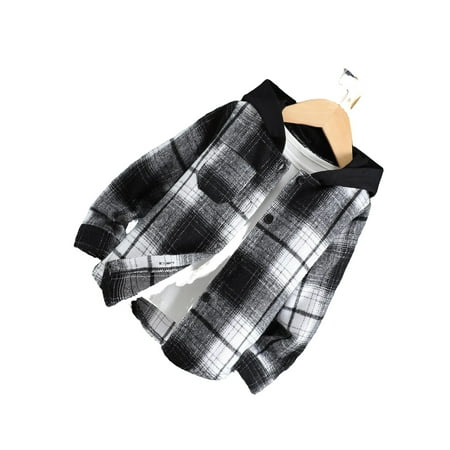 Casual Plaid Print Hooded Other Long Sleeve Black and White Toddler Boy Coats Without Tee ( Boy s)
Casual Plaid Print Hooded Other Long Sleeve Black and White Toddler Boy Coats Without Tee ( Boy s)