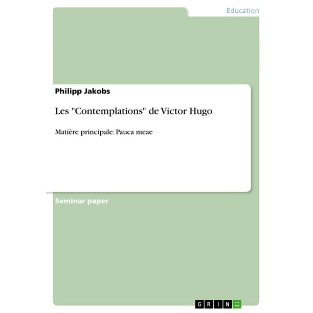 Les 'Contemplations' de Victor Hugo - eBook