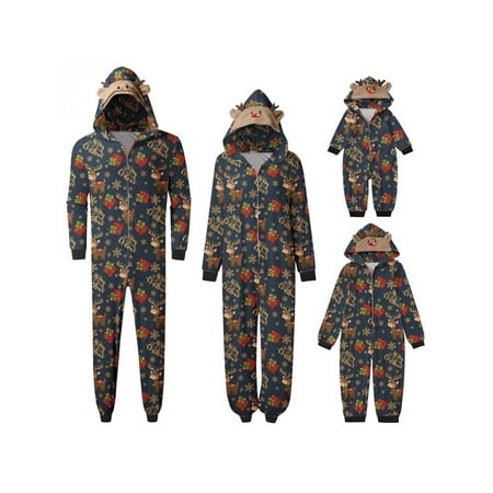 Reindeer Family Christmas Pjs Matching Sets Jumpsuit Onesie with Hood Christmas Pajamas for Family Holiday Xmas Sleepwear
Reindeer Family Christmas Pjs Matching Sets Jumpsuit Onesie with Hood Christmas Pajamas for Family Holiday Xmas Sleepwear