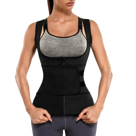 KUMAYES Sauna Suit for Women Waist Trimmer Belts with Zipper Adjustable Waist Trainer Sweat Vest Slimming Body Shaper
KUMAYES Sauna Suit for Women Waist Trimmer Belts with Zipper Adjustable Waist Trainer Sweat Vest Slimming Body Shaper
