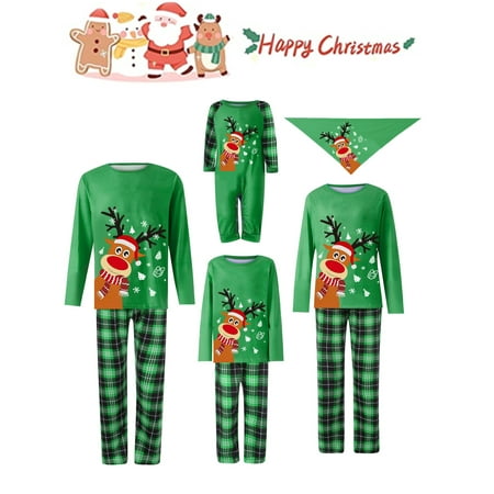 Sunisery Christmas Pajamas for Family Christmas Pjs Matching Sets Green Deer Top Striped Pants Xmas Pajamas for Women Men Kids Dog
Sunisery Christmas Pajamas for Family Christmas Pjs Matching Sets Green Deer Top Striped Pants Xmas Pajamas for Women Men Kids Dog
