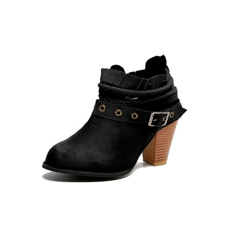 UKAP Ladies Walking Casual Back Zip Winter Shoes Women Work Ankle Strap Pointed Toe Booties Anti-Slip Boots Black 8
UKAP Ladies Walking Casual Back Zip Winter Shoes Women Work Ankle Strap Pointed Toe Booties Anti-Slip Boots Black 8