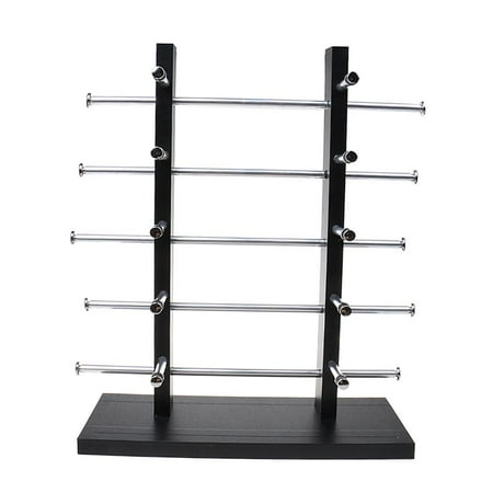 Wood Sunglass Glass Rack Display Stand Holder Organizer Black 5-Layer
