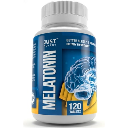Melatonin 10mg Supplement by Just Potent | 120 Tablets | Better Sleep | Sleep Aid | Non-Habit Forming