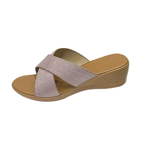 VerPetridure Womens Sandals Casual Summer New Thick Soled Round Toe Slope Heel Shoes Women s Middle Heel Summer Casual Slippers
VerPetridure Womens Sandals Casual Summer New Thick Soled Round Toe Slope Heel Shoes Women s Middle Heel Summer Casual Slippers