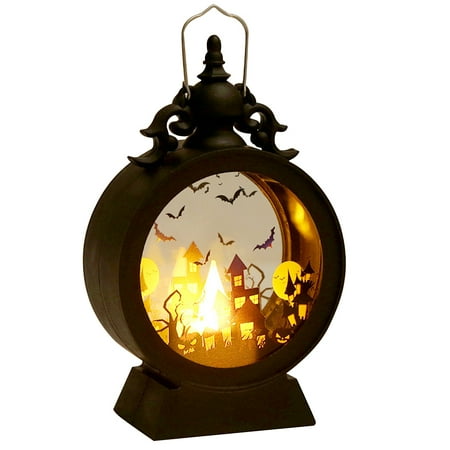Alloet Halloween Candle Lantern Warm Light Battery Operated Party Favors Style 1