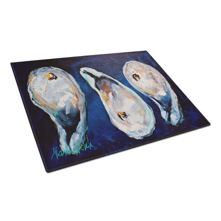 Caroline s Treasures Oysters Give Me More Glass Cutting Board Large