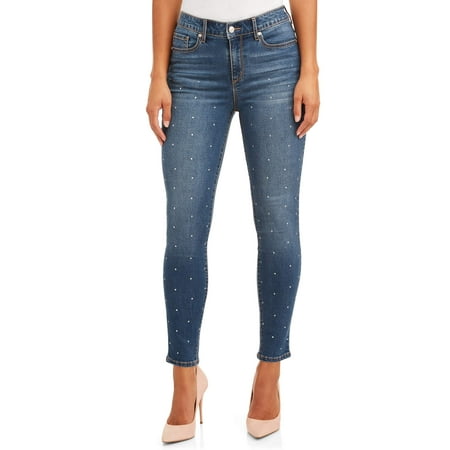 Sofia Jeans Rosa Curvy Diamante Studded High Waist Ankle Jean Women's (Medium)
