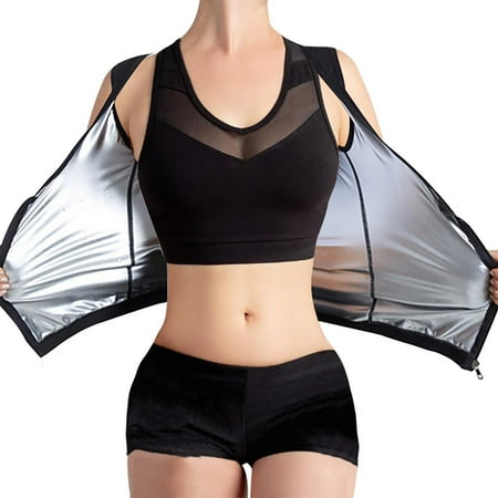 Ankishi Waist Trainer for Women Sweat Vest for Women with Zipper Sweat Suits Stimulate 3 Times More Sweat for Women Gym Workout sweet