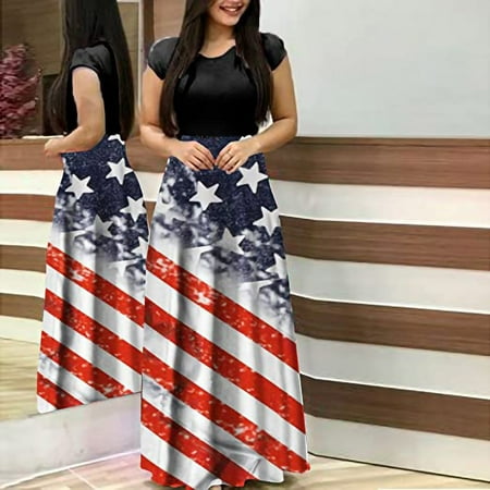 Hvyesh 4th of July Dresses for Women Summer Plus Size Maxi Dress Party Graphic Round Neck Sundresses Bohemian Short Sleeve Soft Dresses 2023 White
Hvyesh 4th of July Dresses for Women Summer Plus Size Maxi Dress Party Graphic Round Neck Sundresses Bohemian Short Sleeve Soft Dresses 2023 White