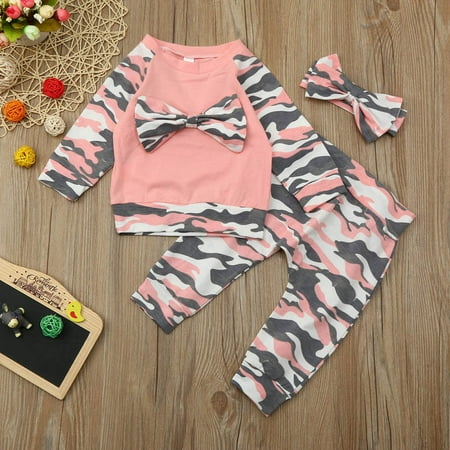 Yubatuo Newborn Toddler Baby Girls Boys Camouflage Bow Tops Pants Outfits Set Clothes Pink 100
Yubatuo Newborn Toddler Baby Girls Boys Camouflage Bow Tops Pants Outfits Set Clothes Pink 100