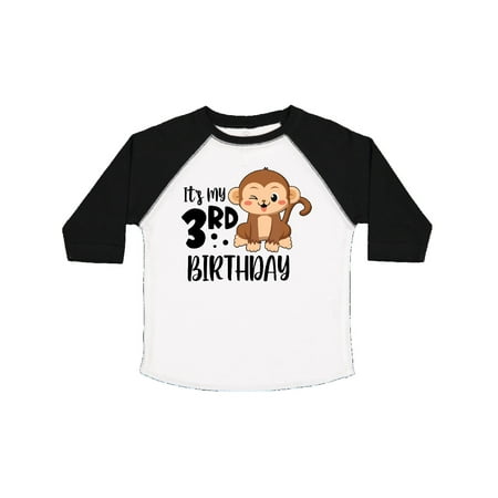 Inktastic Monkey Its My 3rd Birthday Gift Toddler Boy or Toddler Girl T-Shirt