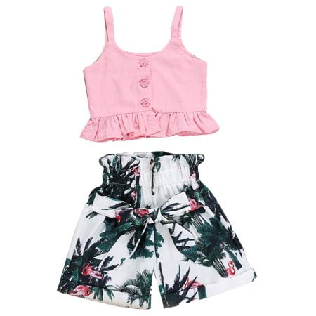 Zukuco Toddler Baby Girls Pink Vest Crop Tops Flower Shorts Pants Outfits Set Clothes 2-6T
Zukuco Toddler Baby Girls Pink Vest Crop Tops Flower Shorts Pants Outfits Set Clothes 2-6T