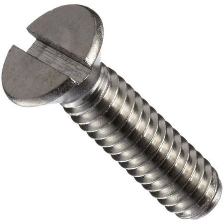 Stainless Steel Machine Screw Plain Finish Flat Head Slotted Drive 3/8 Length #12-24 Threads (Pack of 100)
Stainless Steel Machine Screw Plain Finish Flat Head Slotted Drive 3/8 Length #12-24 Threads (Pack of 100)