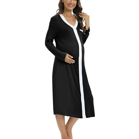 Nursing Gown 3 in 1 Delivery/Labor/Nursing for Women Short/Long Sleeve Pajamas Sleepwear V Neck Maternity Nightdress Breastfeeding Sleep Dress Loungewear Black S-2XL
Nursing Gown 3 in 1 Delivery/Labor/Nursing for Women Short/Long Sleeve Pajamas Sleepwear V Neck Maternity Nightdress Breastfeeding Sleep Dress Loungewear Black S-2XL