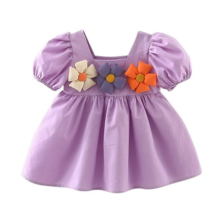 Rovga Toddler Girl Dress Clothes Baby Solid Spring Summer Flower Print Short Sleeve Princess Dresss Clothes
Rovga Toddler Girl Dress Clothes Baby Solid Spring Summer Flower Print Short Sleeve Princess Dresss Clothes