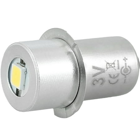 

1W P13.5S Bulb 3V/4.5V/6V Flashlight Bulb 200LM 6000K Cold White Light LED Torch Bulb 360°Lighting Angle Replacement Bulb for Flashlight Torchlight Work Light with P13.5S Holder