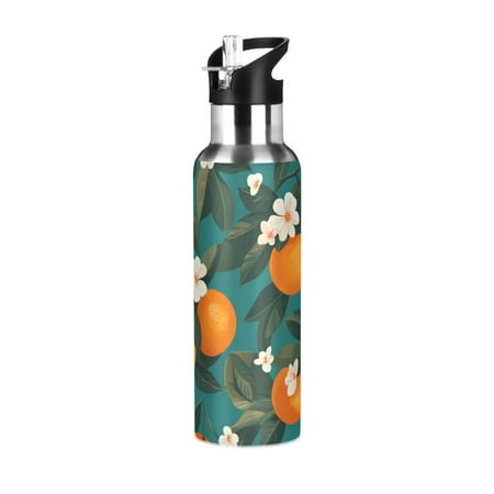Yayeee 20oz Double Wall Stainless Steel Water Bottle with Flip Straw Orange Leaves 
Yayeee 20oz Double Wall Stainless Steel Water Bottle with Flip Straw Orange Leaves