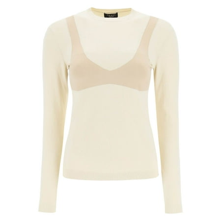 A.w.a.k.e. mode knit top with bralette detail