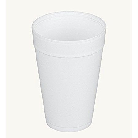 Dart 32TJ32, 32 Oz White Foam Plastic Cups with Vented Lids, 50PCS