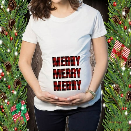 Pregnant Gifts For First Time Mom Christmas T-shirt Cartoon Print Maternity Clothing Short Sleeve Top Pregnancy T-shirt
Pregnant Gifts For First Time Mom Christmas T-shirt Cartoon Print Maternity Clothing Short Sleeve Top Pregnancy T-shirt