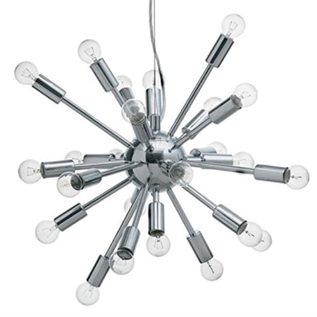 24 in. sputnik pendant in silver finish