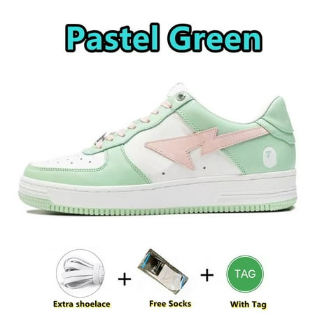 Bapestas Running Shoes Baped Platform Shoe STA Black White Blue Pink Green Red Beige Patent Leather Suede Camo Pastel Trainer Sneakers for Men and Women
Bapestas Running Shoes Baped Platform Shoe STA Black White Blue Pink Green Red Beige Patent Leather Suede Camo Pastel Trainer Sneakers for Men and Women