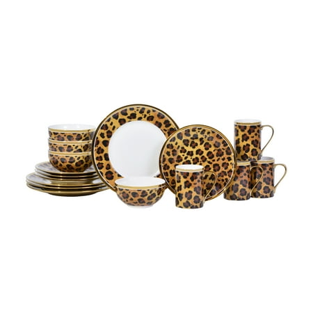 222 Fifth Serengeti Leopard With Electropated Gold 16 Piece Dinnerware Set
222 Fifth Serengeti Leopard With Electropated Gold 16 Piece Dinnerware Set