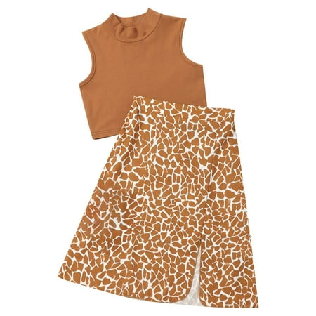 Summer Toddler Girls Sleeveless Solid Color Ribbed Tops Leopard Printed Skirt 2PCS Outfits Set Clothes Kids Child Clothing Streetwear Dailywear Outwear
Summer Toddler Girls Sleeveless Solid Color Ribbed Tops Leopard Printed Skirt 2PCS Outfits Set Clothes Kids Child Clothing Streetwear Dailywear Outwear