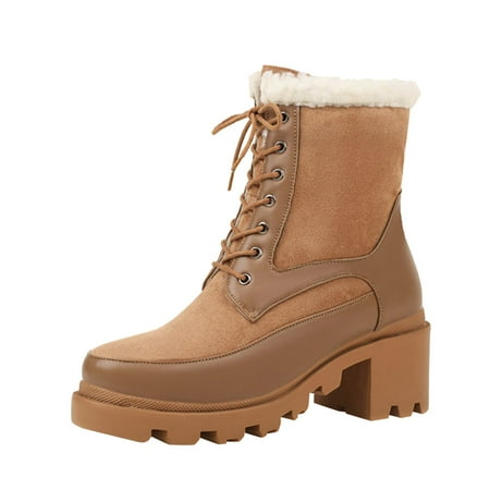 Fsqjgq Women Boots Size 10 Women Snow Boots Autumn and Winter Fashionable Vintage Style Warm and Comfortable Square Heel City Snow Boots for Women Brown 39
Fsqjgq Women Boots Size 10 Women Snow Boots Autumn and Winter Fashionable Vintage Style Warm and Comfortable Square Heel City Snow Boots for Women Brown 39
