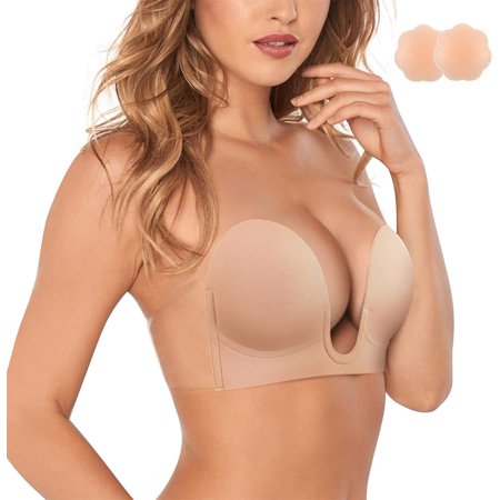 Nebility Plunge Strapless Sticky Push Up Bra Backless Adhesive Invisible with Nipple Covers(Beige 00M)
Nebility Plunge Strapless Sticky Push Up Bra Backless Adhesive Invisible with Nipple Covers(Beige 00M)