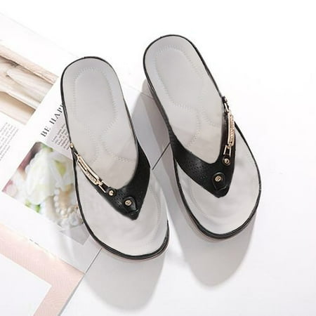 WHLBF Women s Summer Sandals Metal Buckle Beach Slope Heel Casual Sandals Black 6.5-7(37)
WHLBF Women s Summer Sandals Metal Buckle Beach Slope Heel Casual Sandals Black 6.5-7(37)