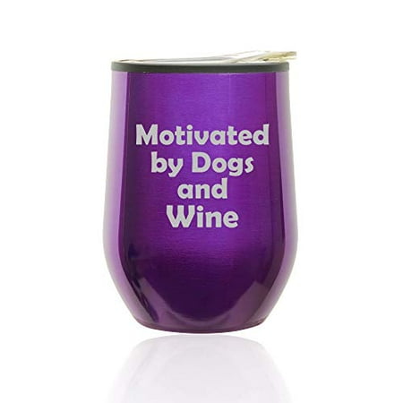 Stemless Wine Tumbler Coffee Travel Mug Glass with Lid Motivated By Dogs And Wine (Royal Purple)
Stemless Wine Tumbler Coffee Travel Mug Glass with Lid Motivated By Dogs And Wine (Royal Purple)