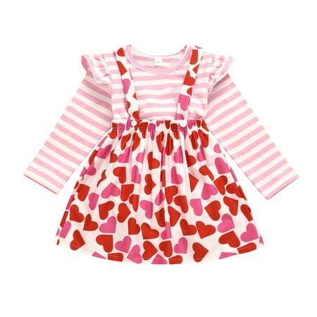 TAIAOJING Girls 2 Piece Outfits Newborn Infant Baby Girls Heart Print Autumn Valentine’s Day Long Sleeve Tops Ruffle Shoulder Suspender Dress Set Clothes Fall Winter Clothes 5-6 Years
TAIAOJING Girls 2 Piece Outfits Newborn Infant Baby Girls Heart Print Autumn Valentine’s Day Long Sleeve Tops Ruffle Shoulder Suspender Dress Set Clothes Fall Winter Clothes 5-6 Years