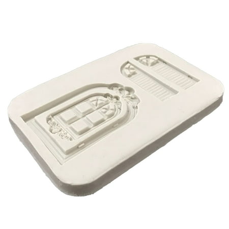 Silicone Fondant Moulds Door Window Shape Candy Chocolate Molds Biscuits Moulds