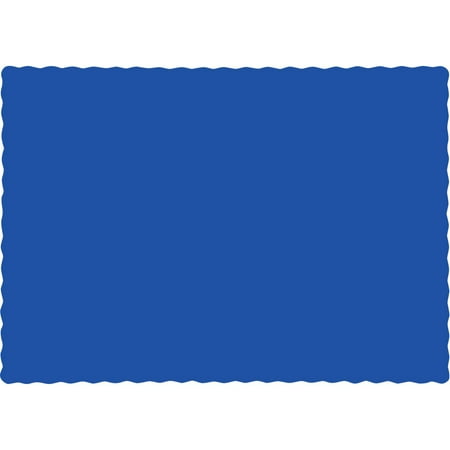 Party Central Club Pack of 600 Cobalt Blue Disposable Table Placemats 13