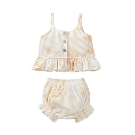 BeQeuewll Little Girls Outfit Summer Sleeveless Suspender Top Shorts Set 
BeQeuewll Little Girls Outfit Summer Sleeveless Suspender Top Shorts Set