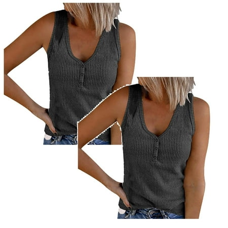 Hanzidakd button-down casual undershirt shirt T-shirt Women s V-neck undershirt 2PCS Workout Tops for Women sleeveless
Hanzidakd button-down casual undershirt shirt T-shirt Women s V-neck undershirt 2PCS Workout Tops for Women sleeveless