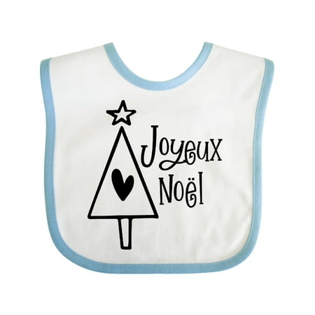 Inktastic Joyeux Noël- Christmas Tree Gift Baby Boy or Baby Girl Bib