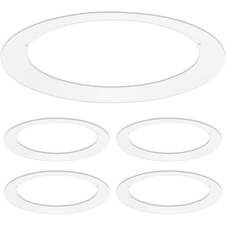 Luxrite 4-Pack White Goof Trim Ring for 5/6 inch Recessed Lights and Ceiling Light Fixtures Outer Diameter 8 inch Inner Diameter 6.14 inch 
Luxrite 4-Pack White Goof Trim Ring for 5/6 inch Recessed Lights and Ceiling Light Fixtures Outer Diameter 8 inch Inner Diameter 6.14 inch