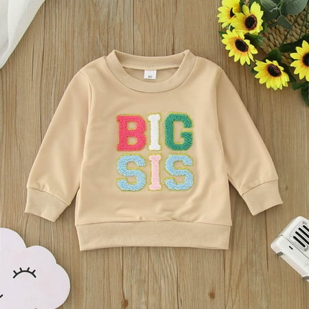 CHAOLEI Big Sister Little Sister Matching Outfits Baby Girl Bubble Romper Long Sleeve T-Shirt Toddler Sweatshirt Fall Clothes -Beige 6-12 Months
CHAOLEI Big Sister Little Sister Matching Outfits Baby Girl Bubble Romper Long Sleeve T-Shirt Toddler Sweatshirt Fall Clothes -Beige 6-12 Months