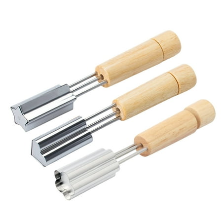 Vegetable Cutter Shapes Set 3Pcs Cookie Cutters Set for Baking Stainless Steel Fruit Stamps Mold with Wooden Handle for Fruit Vegetable
Vegetable Cutter Shapes Set 3Pcs Cookie Cutters Set for Baking Stainless Steel Fruit Stamps Mold with Wooden Handle for Fruit Vegetable
