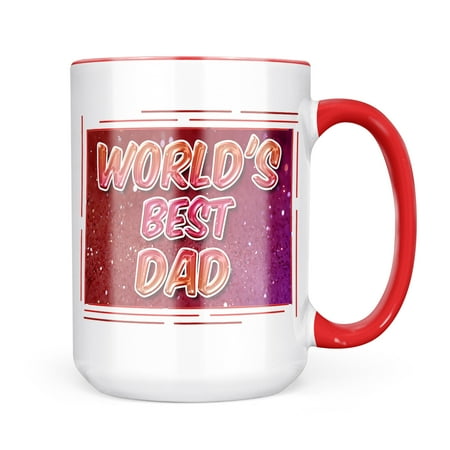 Neonblond Worlds best Dad happy sparkels Mug gift for Coffee Tea lovers