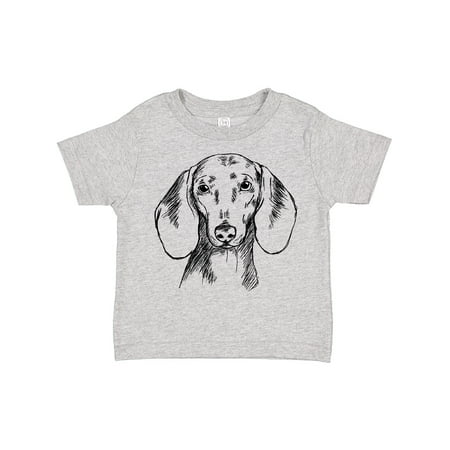 Inktastic Dachshund Sketch Portrait Gift Toddler Boy or Toddler Girl T-Shirt
