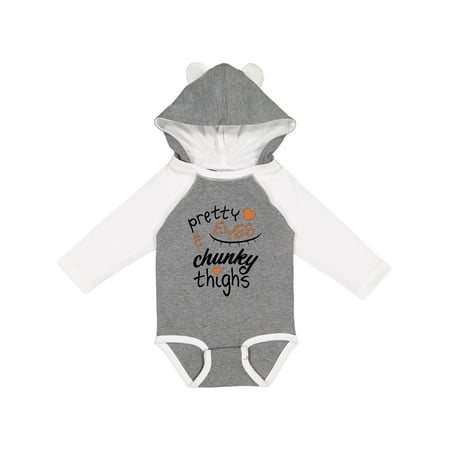 Inktastic Pretty Eyes and Chunky Thighs brown hearts Gift Baby Boy or Baby Girl Long Sleeve Bodysuit
Inktastic Pretty Eyes and Chunky Thighs brown hearts Gift Baby Boy or Baby Girl Long Sleeve Bodysuit