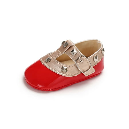 SIMANLAN Infant Crib Shoes Soft Sole Mary Jane First Walkers Flats Toddler T-Strap Princess Dress Shoe Baby Girls Prewalker Red 12-18 months
SIMANLAN Infant Crib Shoes Soft Sole Mary Jane First Walkers Flats Toddler T-Strap Princess Dress Shoe Baby Girls Prewalker Red 12-18 months