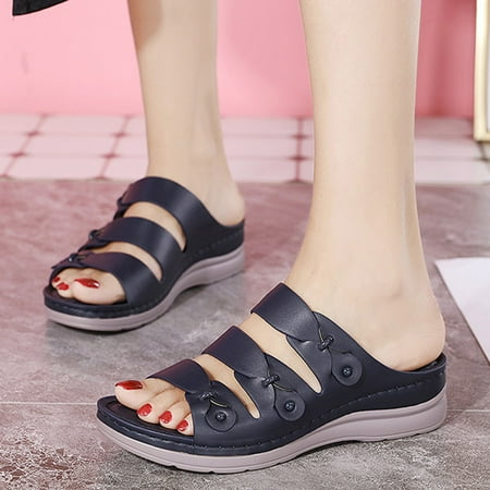 Yedhsi Women Casual Shoes Women Summer Slip-On Wedges Beach Open Toe Breathable Sandals Shoes Slippers
Yedhsi Women Casual Shoes Women Summer Slip-On Wedges Beach Open Toe Breathable Sandals Shoes Slippers