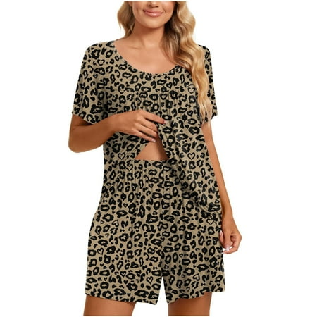 hoksml Trendy Summer Outfits for Women 2PC Women s Round Neck Shorts Sleeve Two-piece Comfortable Home Pajamas Set Sports Set
hoksml Trendy Summer Outfits for Women 2PC Women s Round Neck Shorts Sleeve Two-piece Comfortable Home Pajamas Set Sports Set