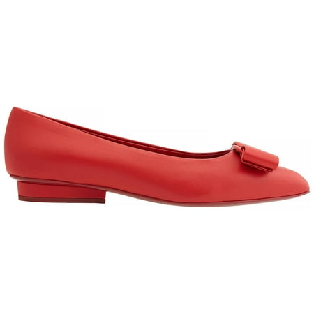 Salvatore Ferragamo Ladies Red Viva Ballet Flats Brand Size 5